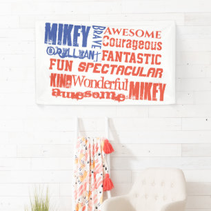 Alle Namen Red White und Blue American USA Flag Banner