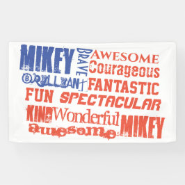 Alle Namen Red White und Blue American USA Flag Banner