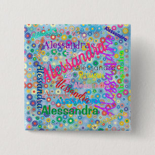 Alle Namenskollaps mit Personalisierten Blume Button