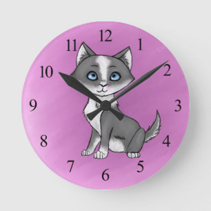 Alle neun Leben Runde Wanduhr