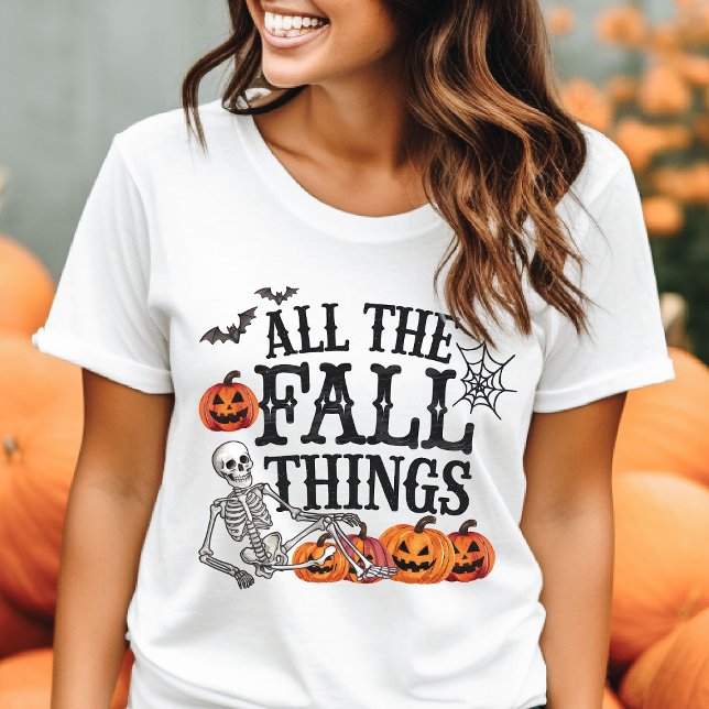 Alle niedlichen Herbstsachen Lustiger Halloween Tri-Blend Shirt (Von Creator hochgeladen)