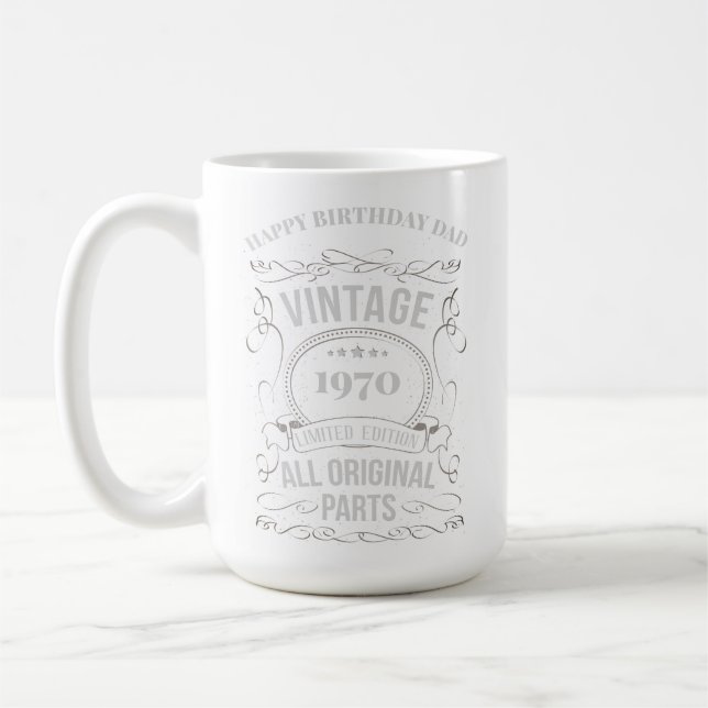 Alle Originalteile Jahr GEBORENER VATER GRANDPA Ge Kaffeetasse (Links)