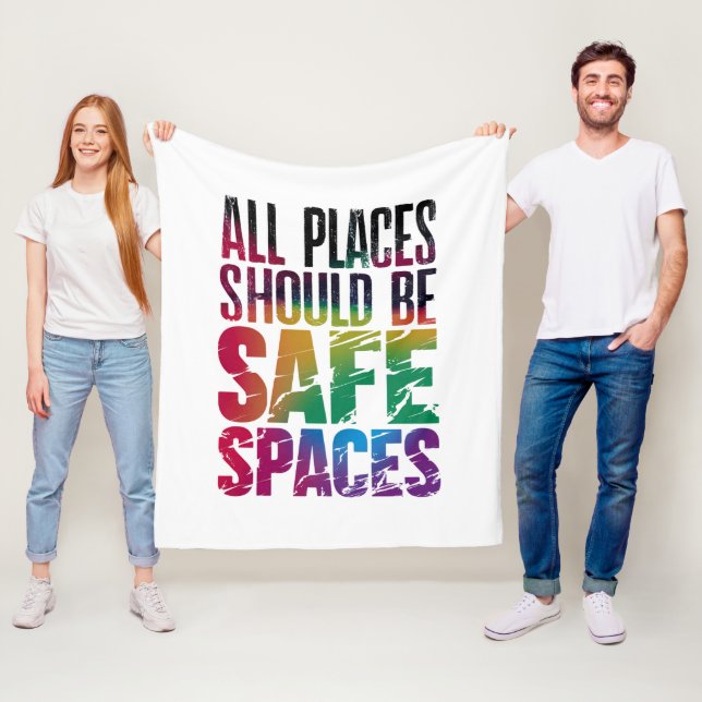 Alle Orte sollten für LGBTQ-Monat sicher sein Fleecedecke (Beispiel)