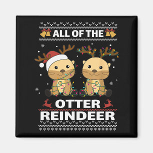 Alle Otter-Rentiere Süße Weihnachten Otter Magnet