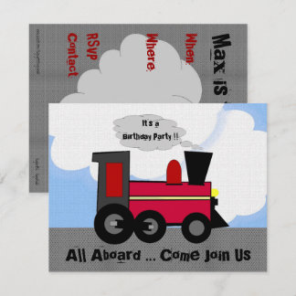 Alle Party im Zug Einladung