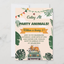 Alle Party-Tiere kommen - Safari-Zoo-Geburtstag