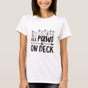 Alle Paws auf Deck-Vert Berühmte Dog Quotes Foster T-Shirt