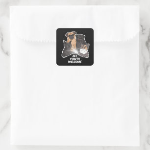 Alle Pfeile Begrüßungsklassische Rundkleber Quadratischer Aufkleber