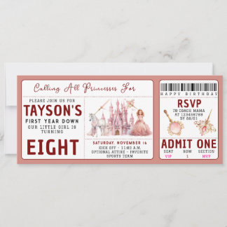 Alle Prinzessinnen Magical Castle 8. Geburtstag ru Einladung