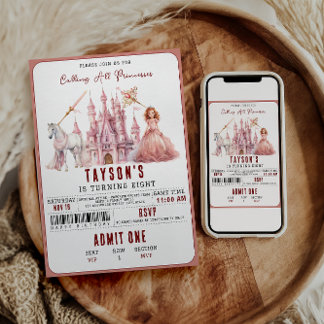 Alle Prinzessinnen Magical Castle 8. Geburtstag ru Einladung