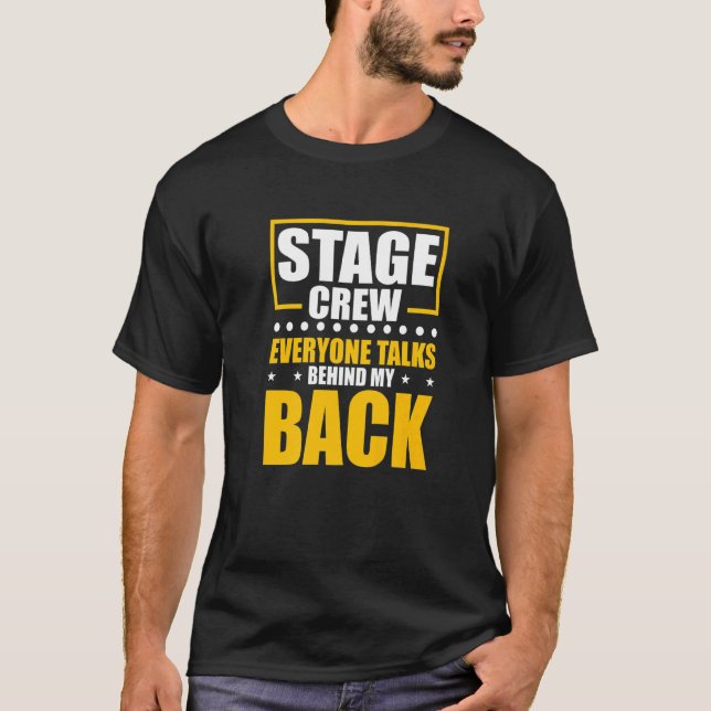Alle reden hinter meinem Hintertheater Tech Bühne  T-Shirt (Vorderseite)