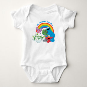Alle Regenbogen führen zur Sesamstraße Baby Strampler