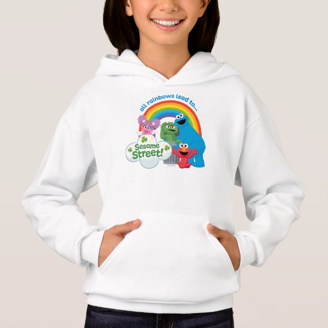 Alle Regenbogen führen zur Sesamstraße Hoodie (Vorderseite)