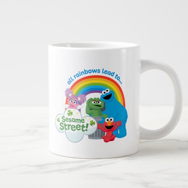 Alle Regenbogen führen zur Sesamstraße Jumbo-Tasse (Rechts)