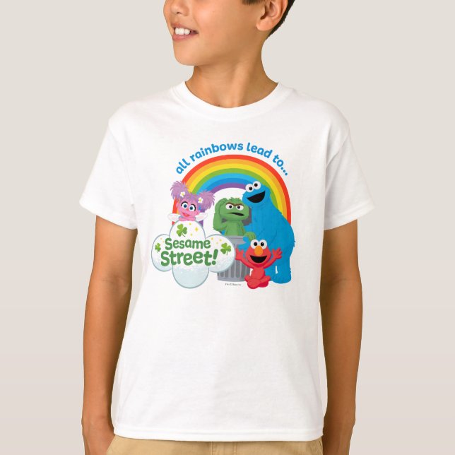 Alle Regenbogen führen zur Sesamstraße T-Shirt (Vorderseite)