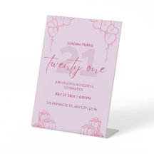 Alle rosa Birthday Pedestal