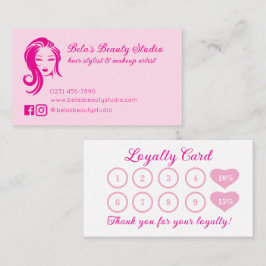 Alle rosafarbenen Loyalitätskarten Visitenkarte