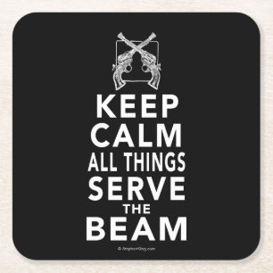 Alle Sachen dienen den Strahl Rechteckiger Pappuntersetzer