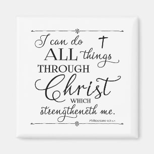 Alle Sachen durch Christus - Philippians-4:13 Magnet