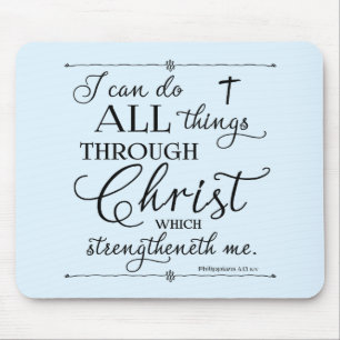 Alle Sachen durch Christus - Philippians-4:13 Mousepad