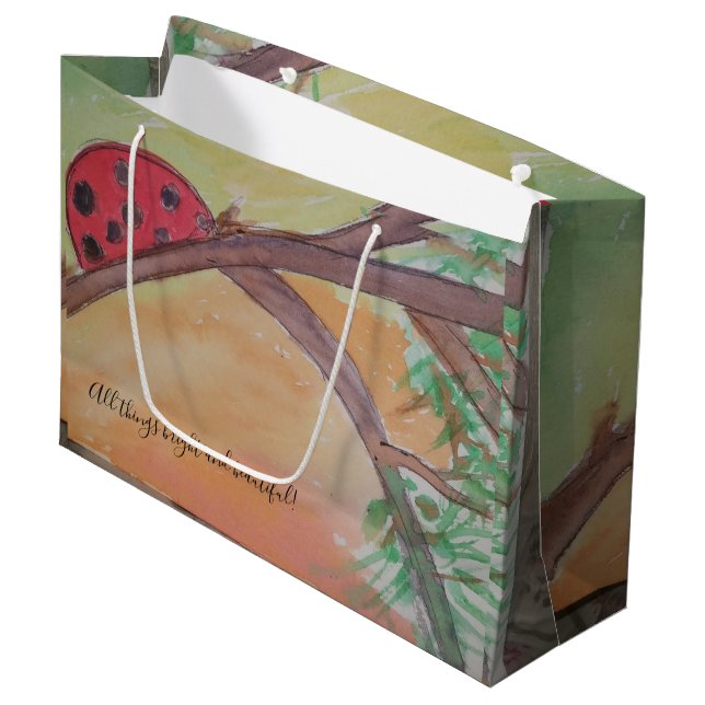 alle Sachen hell und schön Große Geschenktüte (Vorderseite Schrägansicht)