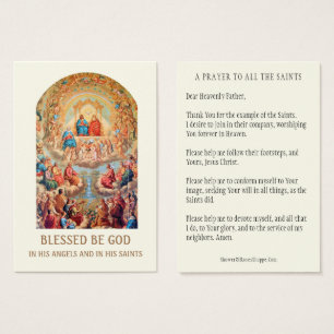 ALLE SAINTS DAY PRAYER TRADITIONELLE HOLY CARDS