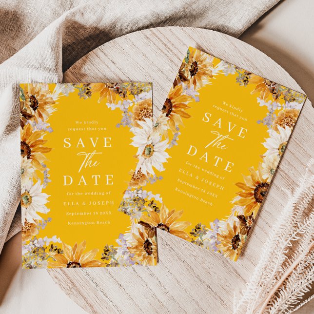 Alle Saisons Sonnenblumen Hochzeit Save The Date (Von Creator hochgeladen)