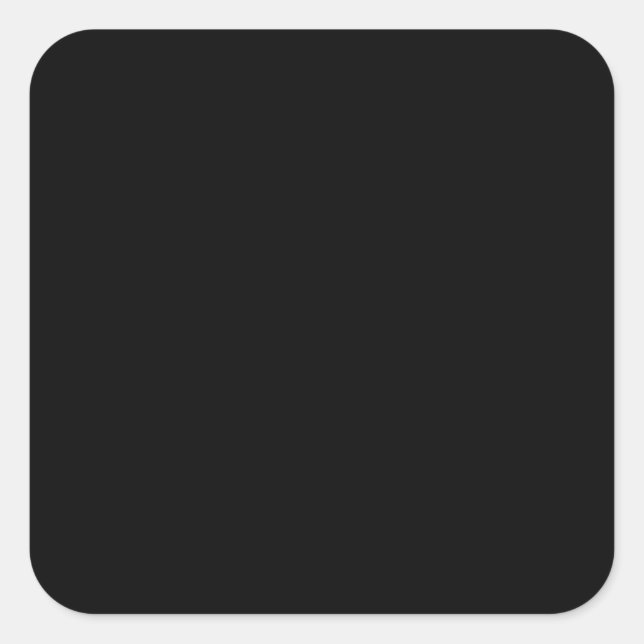 Alle schwarzen Solid Quadratischer Aufkleber (Vorderseite)