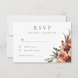 Alle Seasons Divine Boho Blumenhochzeit RSVP Karte