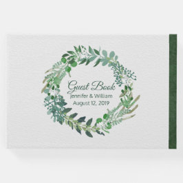 Alle Seasons Grüne Foliage Wreath Wedding Gästebuch