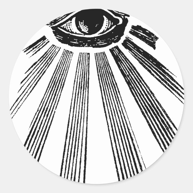 Alle sehen Augen NWO Illuminati neue Weltordnung Runder Aufkleber (Vorderseite)
