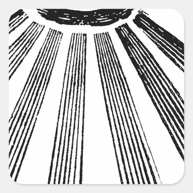 Alle sehen Augenplatz und Kompass Masonic Quadratischer Aufkleber (Vorderseite)