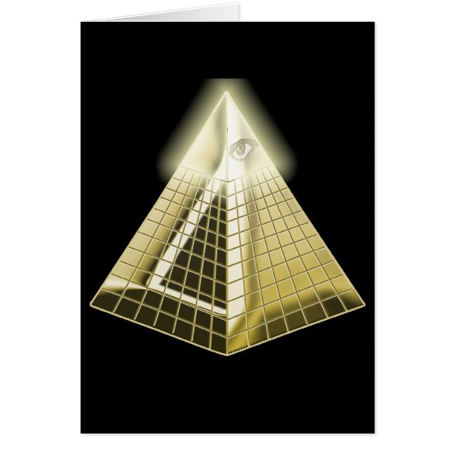 Alle sehende Augen-Pyramide-Karte (Vorne)
