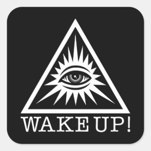 Alle sehenden Augenaufkleber Quadratischer Aufkleber