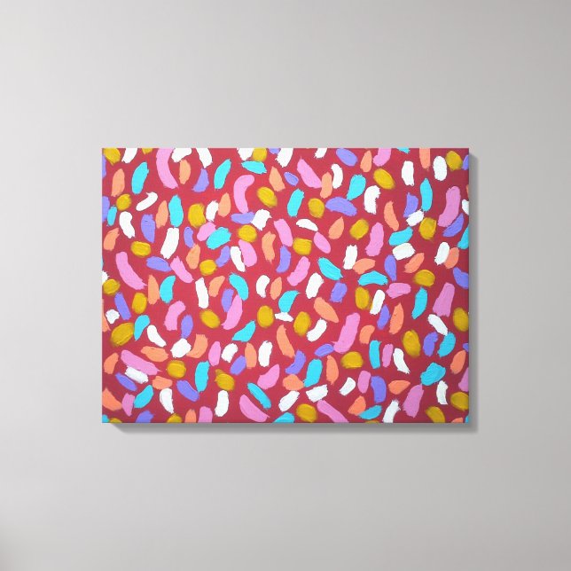 Alle Shooting Stars Farbenfrohe Abstrakte Kunst Pr Leinwanddruck (Vorderseite)