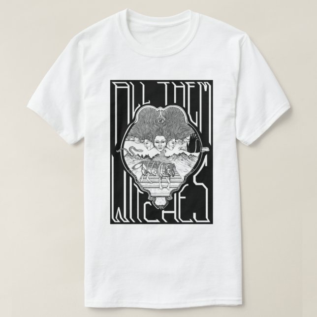 Alle sie Hexen ATW schwarz und weiß . T-Shirt (Design vorne)