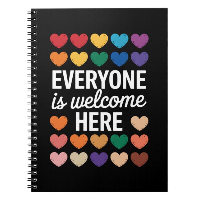 Alle sind hier willkommen. notizblock (Vorderseite)