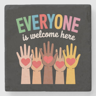 Alle sind hier willkommen steinuntersetzer