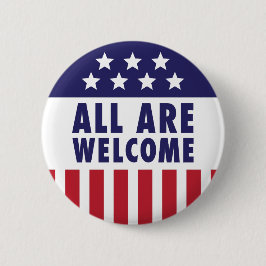 Alle sind - US Flagge willkommen Button