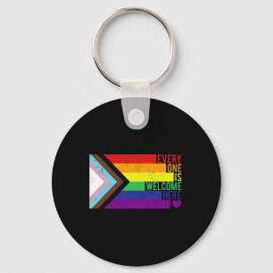 Alle sind willkommen bei Trans Gay Lgbtq Rainbow P Schlüsselanhänger