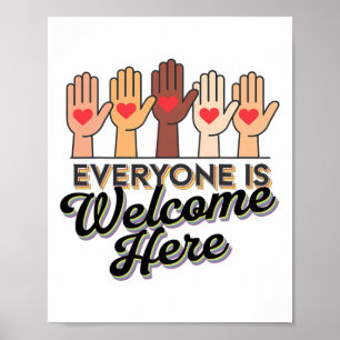 Alle sind willkommen hier Idaho Lehrer Mar Poster