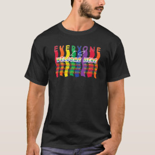 Alle sind willkommen hier LGBt Gay Pride Support T-Shirt