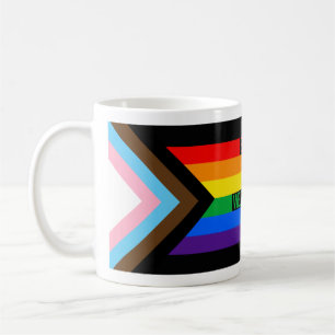 Alle sind willkommen hier (Progress-Pride-Flag) Kaffeetasse