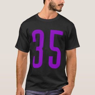 Alle Sportfans Favorit Lila Nummer 35 Jersey T-Shirt