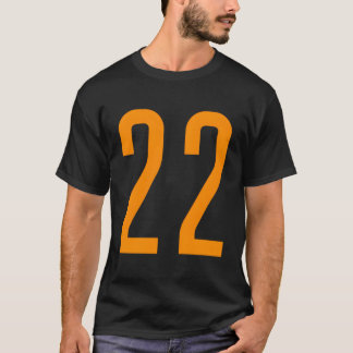 Alle Sportfans Favorit Orange Number #22 Jersey T-Shirt