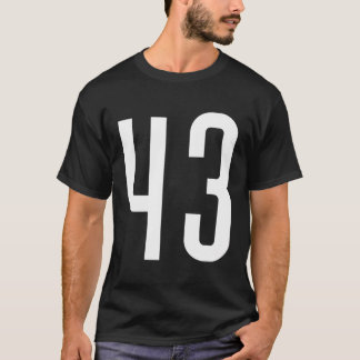 Alle Sportfans Favorit White Number 43 Jersey T-Shirt