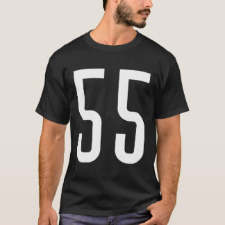 Alle Sportfans Favorit White Number 55 Jersey T-Shirt
