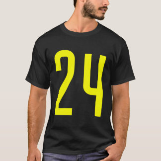 Alle Sportfans Lieblings-Gelb-Nummer 24 Jersey T-Shirt