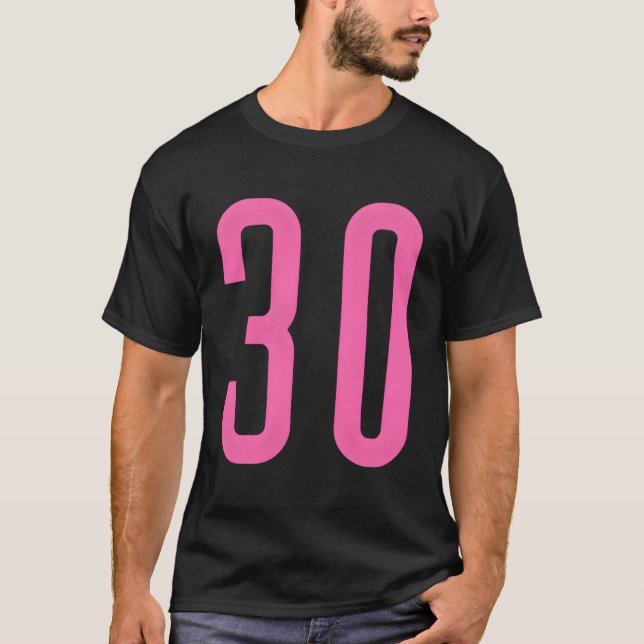 Alle Sportlüfter Favorit Pink Nummer 30 Jersey T-Shirt (Vorderseite)