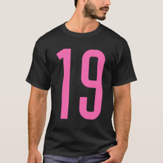 Alle Sportlüfter Favorit Rosa Nummer 19 Jersey T-Shirt